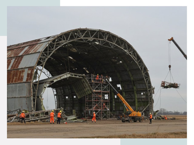 Демонтаж ангаров в Белгороде